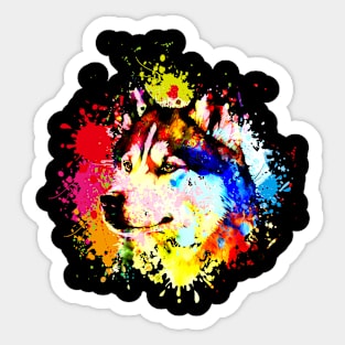 Husky watercolor Sticker